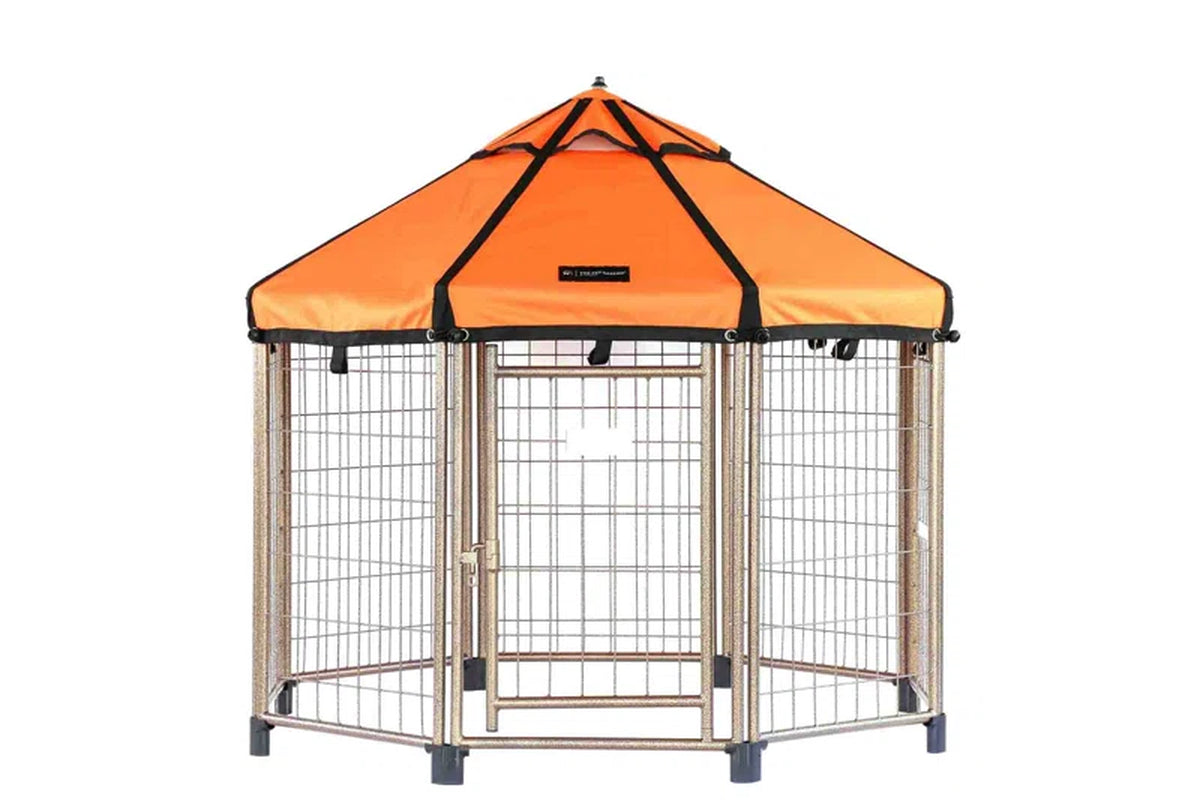 Dog Kennel Play Pen with Market Top Canopy