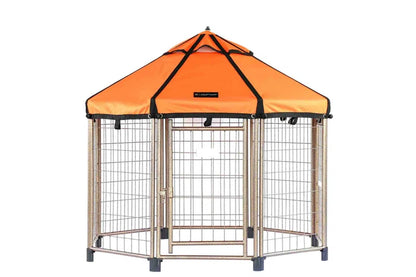 Dog Kennel Play Pen with Market Top Canopy