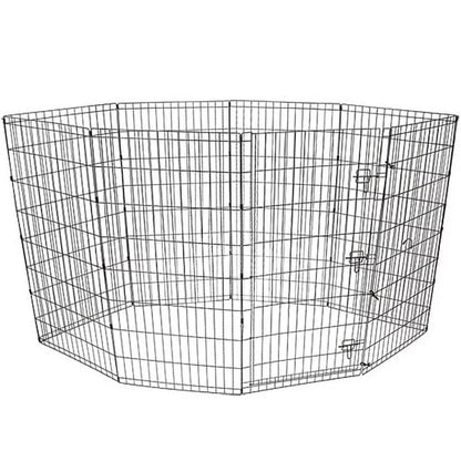 8-Panel Pet Exercise Play Pen with Door, 48" H