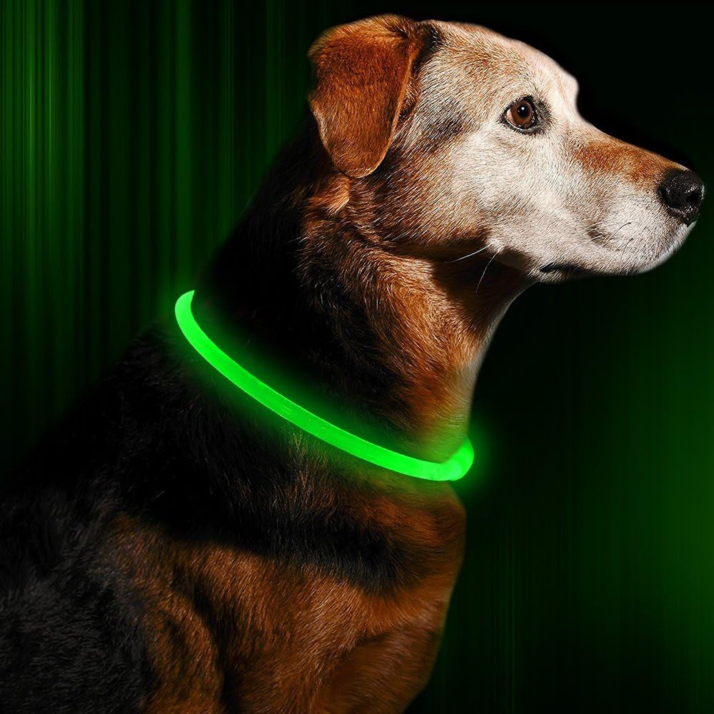 B.Seen LED Dog Collar, Neon Green