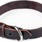 Leather Dog Collar - Genuine Material - Thick Leather - Strong Metal Buckle - Ultimate Comfort - Modern Dog Design - Dog Collar Metal Buckle - Luxury Dog Collar for All Dog Sizes - (Brown)