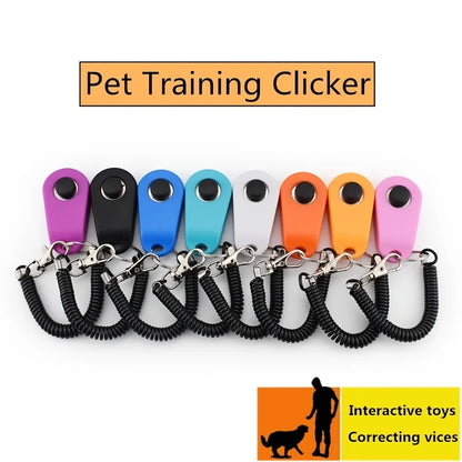 Dog Cat Pet Training Clicker with Wrist Strap Training Supplies for Dogs Cats Pet Training Clicker Dog Supplies Dog Trainings