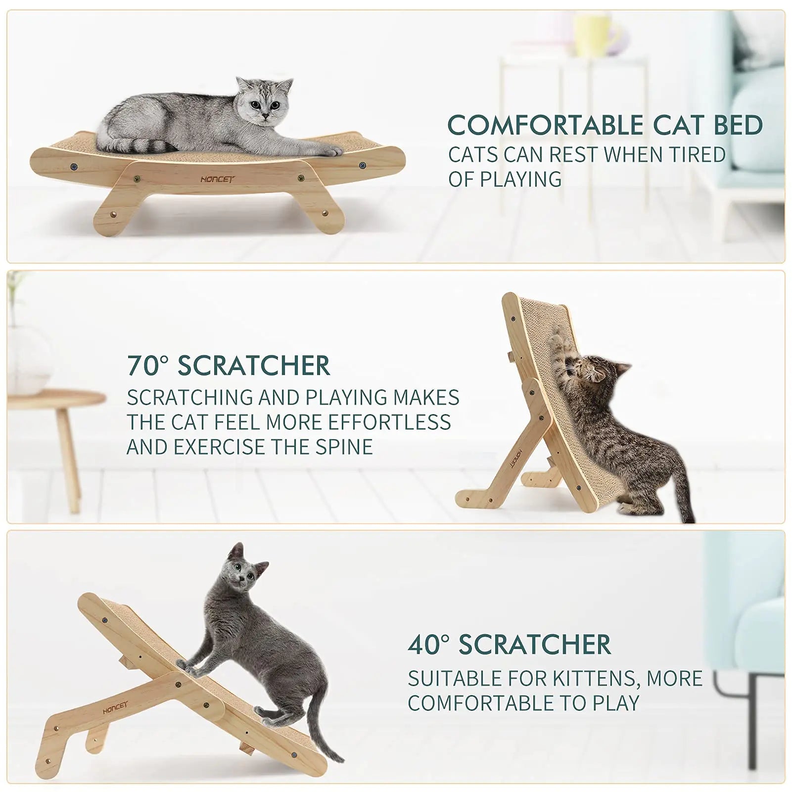 Sustainable Wooden Cat Scratcher