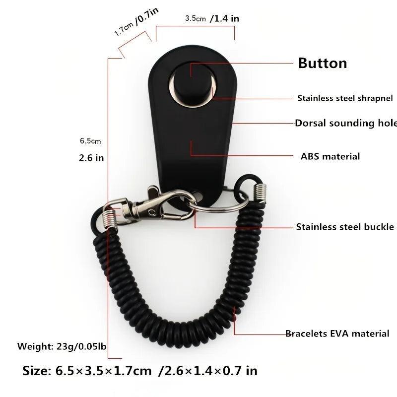 Dog Cat Pet Training Clicker with Wrist Strap Training Supplies for Dogs Cats Pet Training Clicker Dog Supplies Dog Trainings