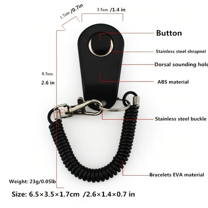 Dog Cat Pet Training Clicker with Wrist Strap Training Supplies for Dogs Cats Pet Training Clicker Dog Supplies Dog Trainings