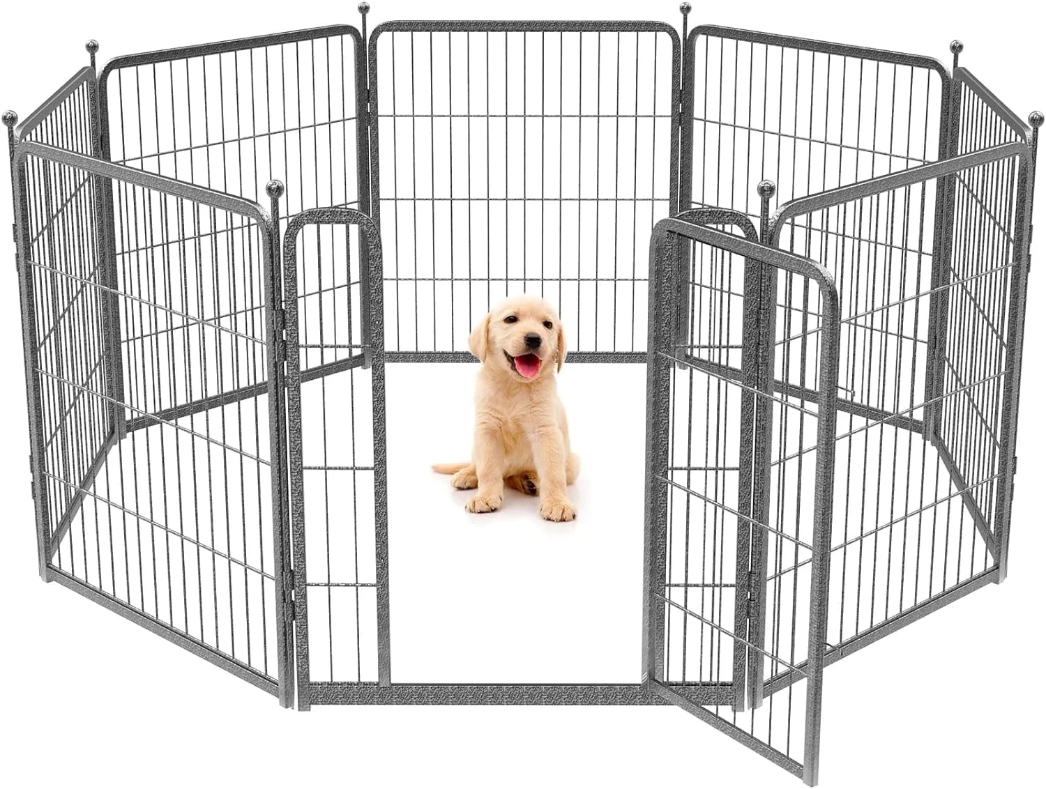 Aster Dog Playpen Outdoor, 8/16/24/32/48 Panels Dog Pen 24/32/40Inch Heavy Duty Dog Pen Pet Fence Playpen for Yard, Patio