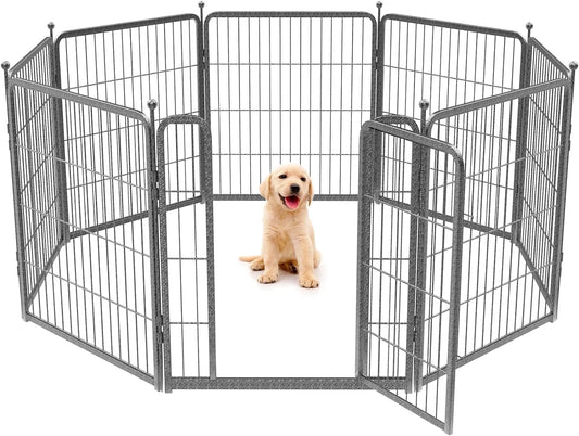 Aster Dog Playpen Outdoor, 8/16/24/32/48 Panels Dog Pen 24/32/40Inch Heavy Duty Dog Pen Pet Fence Playpen for Yard, Patio