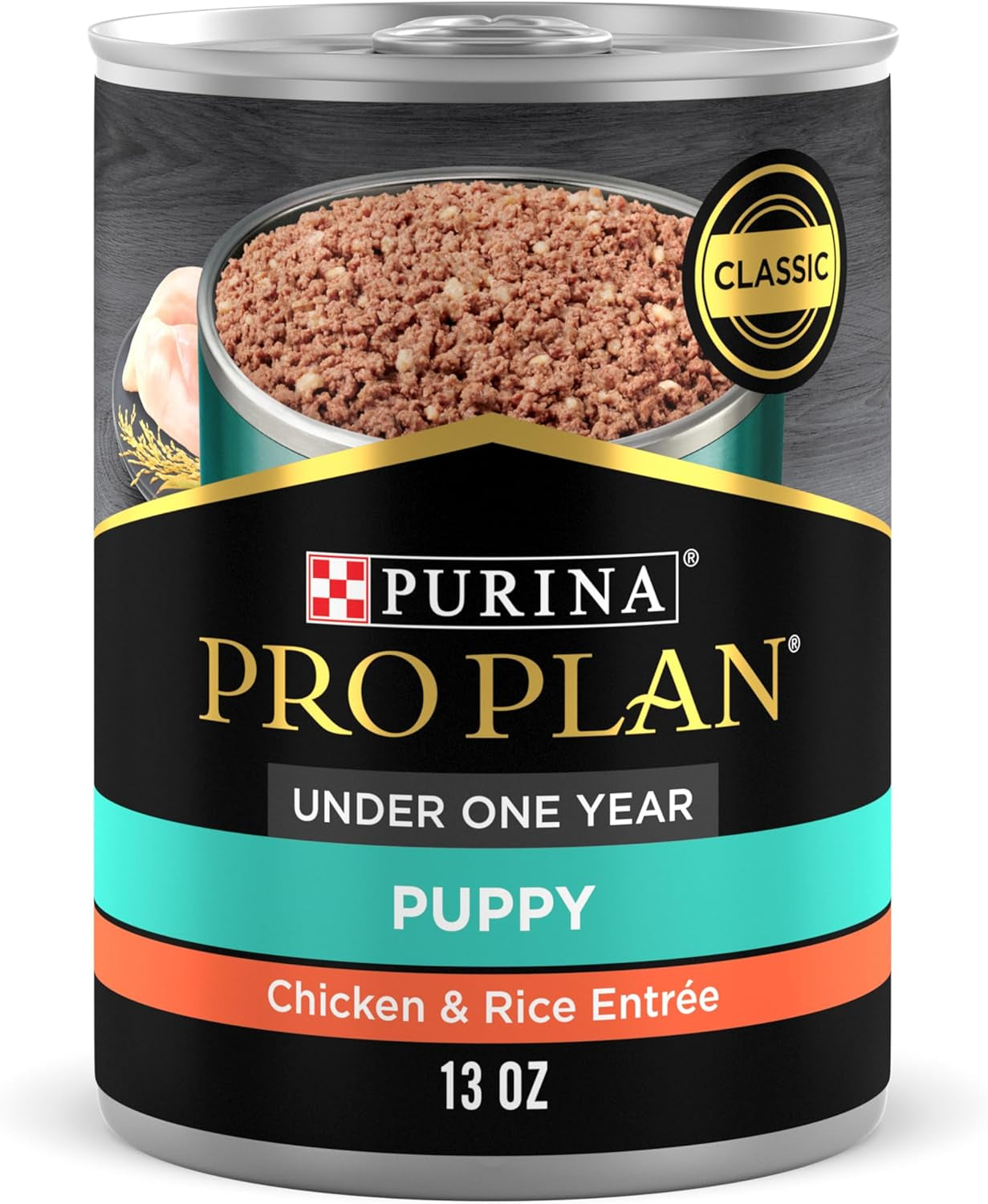 High Protein Puppy Food Pate, Chicken and Brown Rice Entree - (Pack of 12) 13 Oz. Cans