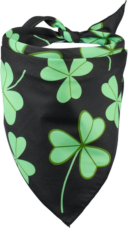 St. Patrick'S Day Dog Bandanas | 3-Pack | Lucky Shamrock Clover Bandanna| (St. Patrick'S, Large)