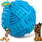 Dog Balls Treat Dispensing Dog Toys, Dog Toys for Aggressive Chewers Large Breed, Nearly Indestructible Squeaky Dog Chew Toys for Large Dogs, Natural Rubber Dog Puzzle Toys, Tough IQ Dog Treat Balls