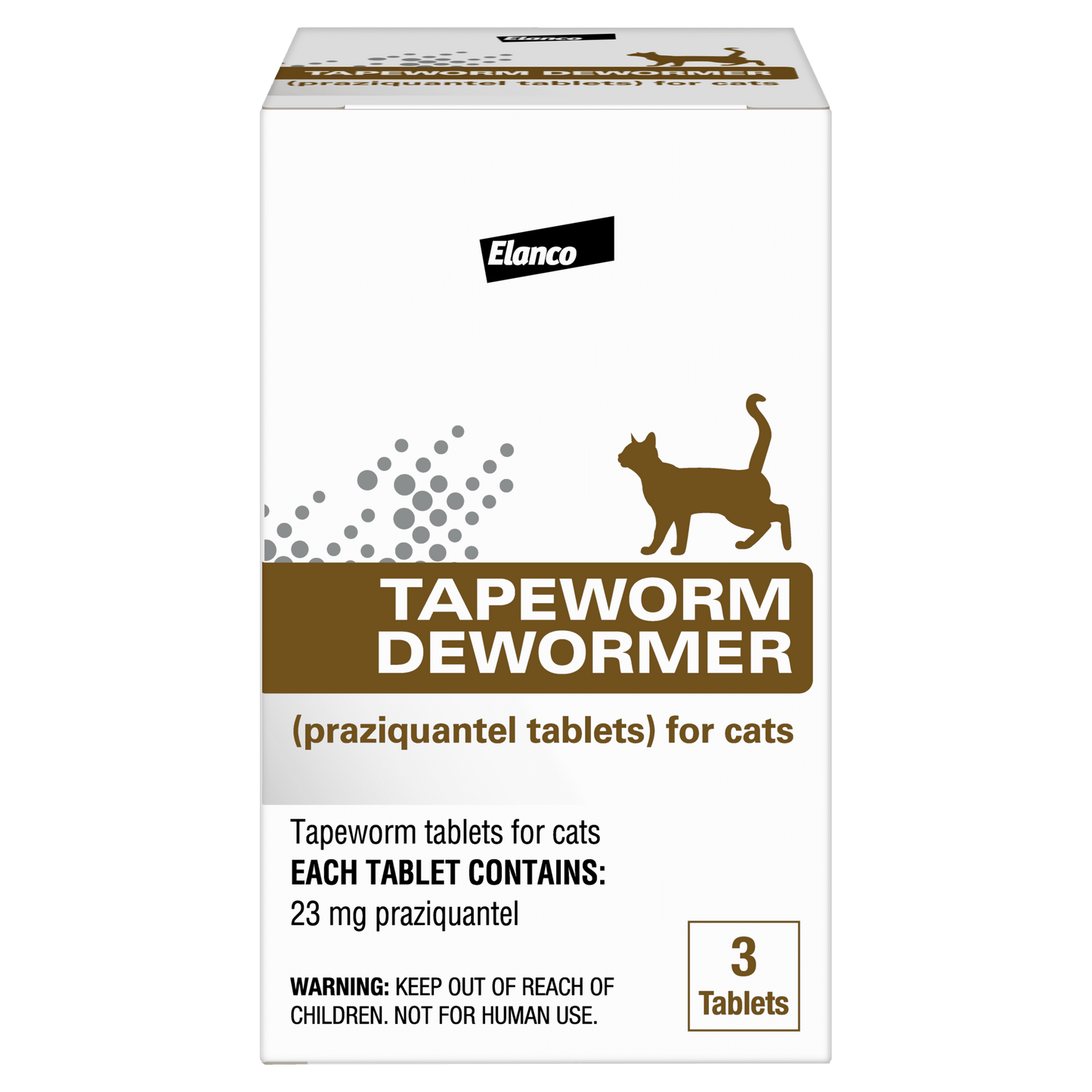 (4 Pack)  Tapeworm Removal Dewormer for Cats, 3 Tablets Praziquantel