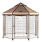 Dog Kennel Play Pen with Market Top Canopy