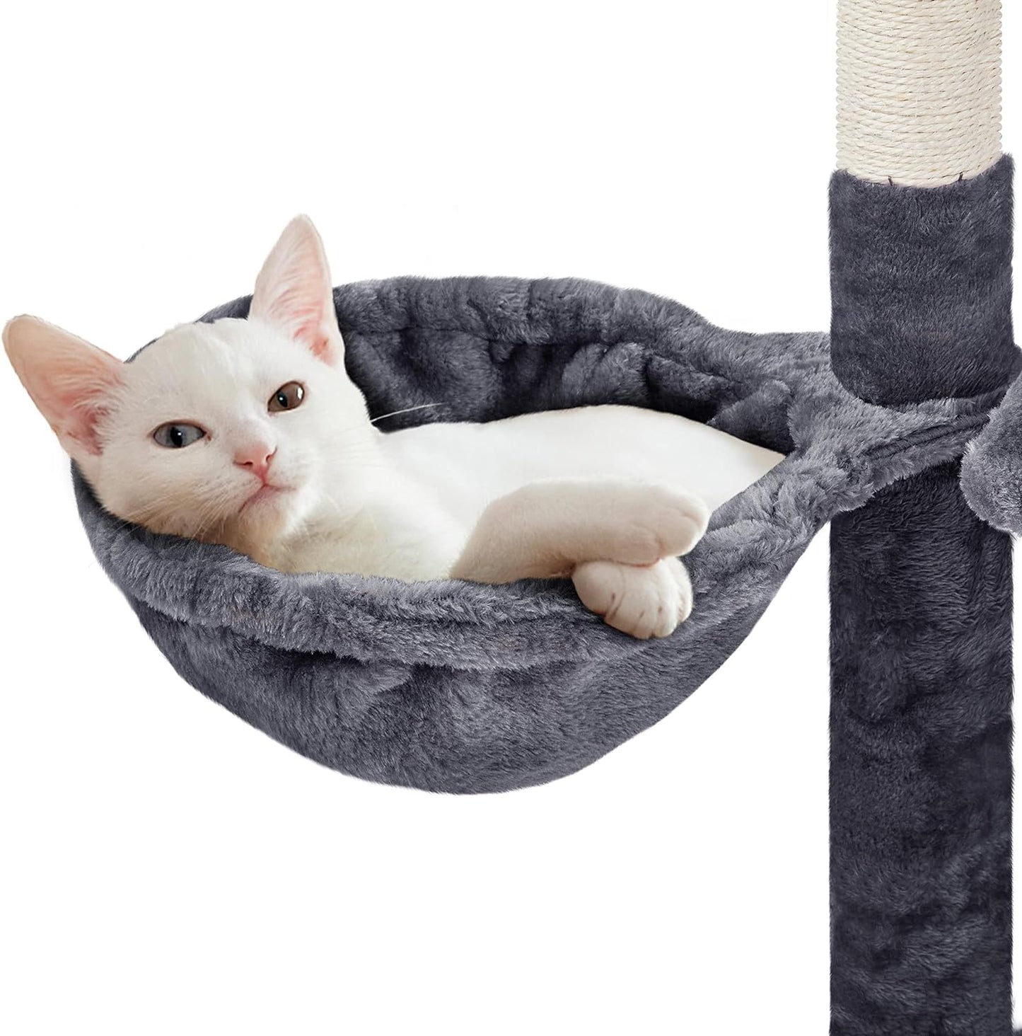 Cat Tree 34In Cat Tower, Multi-Level Cat Condo with Extra Scratch Boards and Sisal Posts as Kitty Activity Center