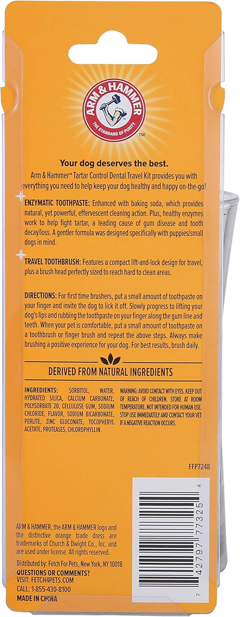 for Pets Clinical Care Travel Dental Kit for Dogs in Vanilla Ginger Flavor | Dog Toothbrush and Toothpaste Set Safe for All Dogs | All in One Solution to Dog Teeth Cleaning