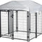 4' X 4' X 4.5' Dog Playpen Outdoor, Dog Kennel Dog Exercise Pen with Lockable Door, Water-Resistant Canopy, for Small and Medium Dogs