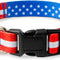 American Flag Dog Collar- Red White and Blue- Patriotic Collars for 4Th of July, USA- Adjustable Small, Medium, Large Breed Dogs (Medium, Flag I)