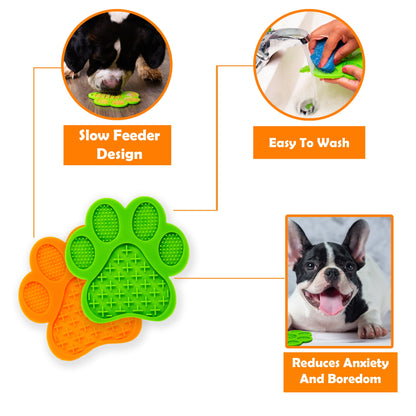 WINYPET Lick Mat for Dogs 2PCS Large | Dog Lick Mat | Durable Suction for Grooming| Playdate & Healthy Treats | Calms, Soothes and Reduces Dog Anxiety |Licky Mat for Dogs |Slow Treat Dispensing Mats