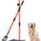 Extra Large Pooper Scooper, Pet Poop Tray and Rake with Adjustable Long Handle, Pet Waste Removal Heavy Duty Dog Pooper Scooper Great for Large Dog Grass Street Gravel