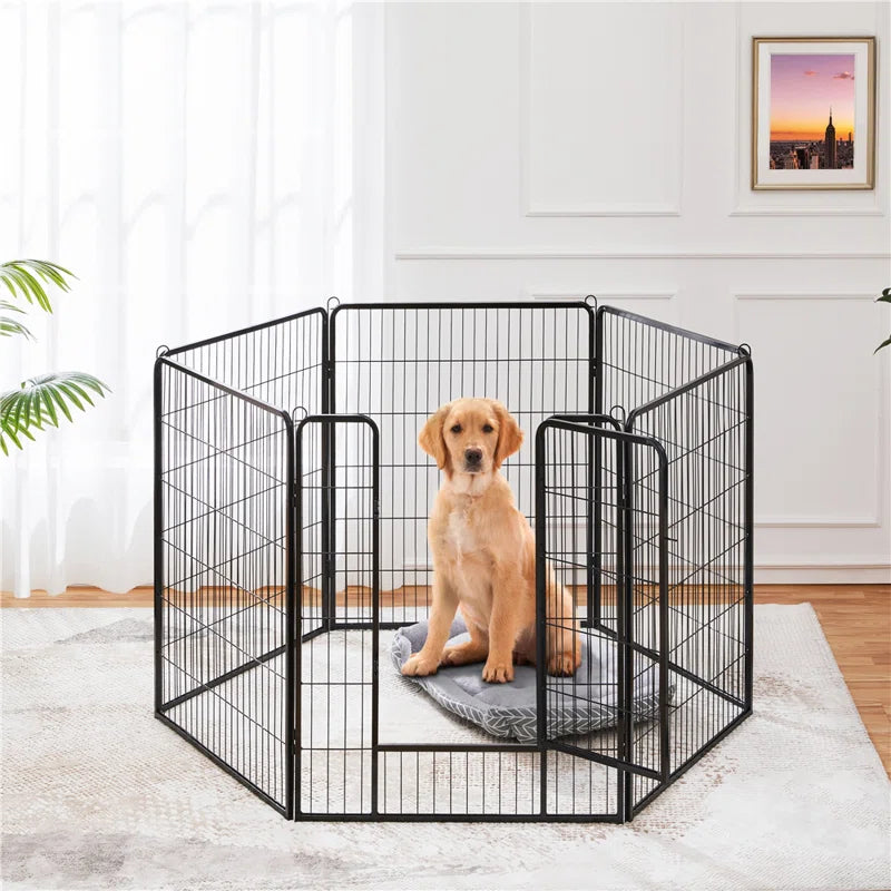 6 Panel Metal Exercise Pen with Door