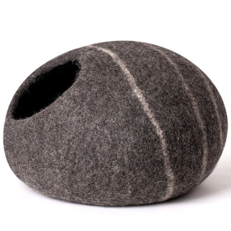 Mewoofun Handcrafted Felt Cat Bed Cave with Mouse Toy - Premium Wool Material - Suitable for Indoor Cats