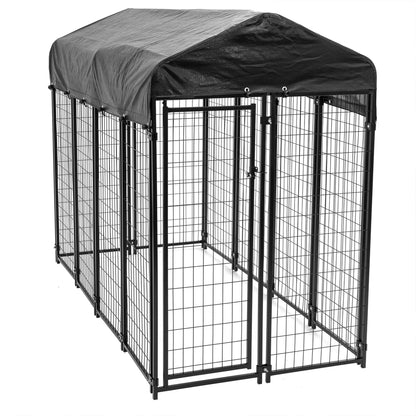 Uptown Large Outdoor Covered Kennel Heavy Duty Dog Fence Pen