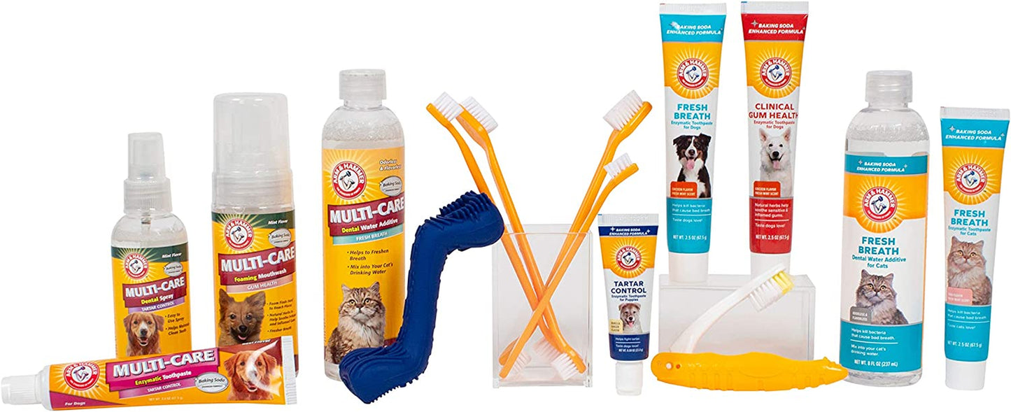 for Pets Clinical Care Travel Dental Kit for Dogs in Vanilla Ginger Flavor | Dog Toothbrush and Toothpaste Set Safe for All Dogs | All in One Solution to Dog Teeth Cleaning