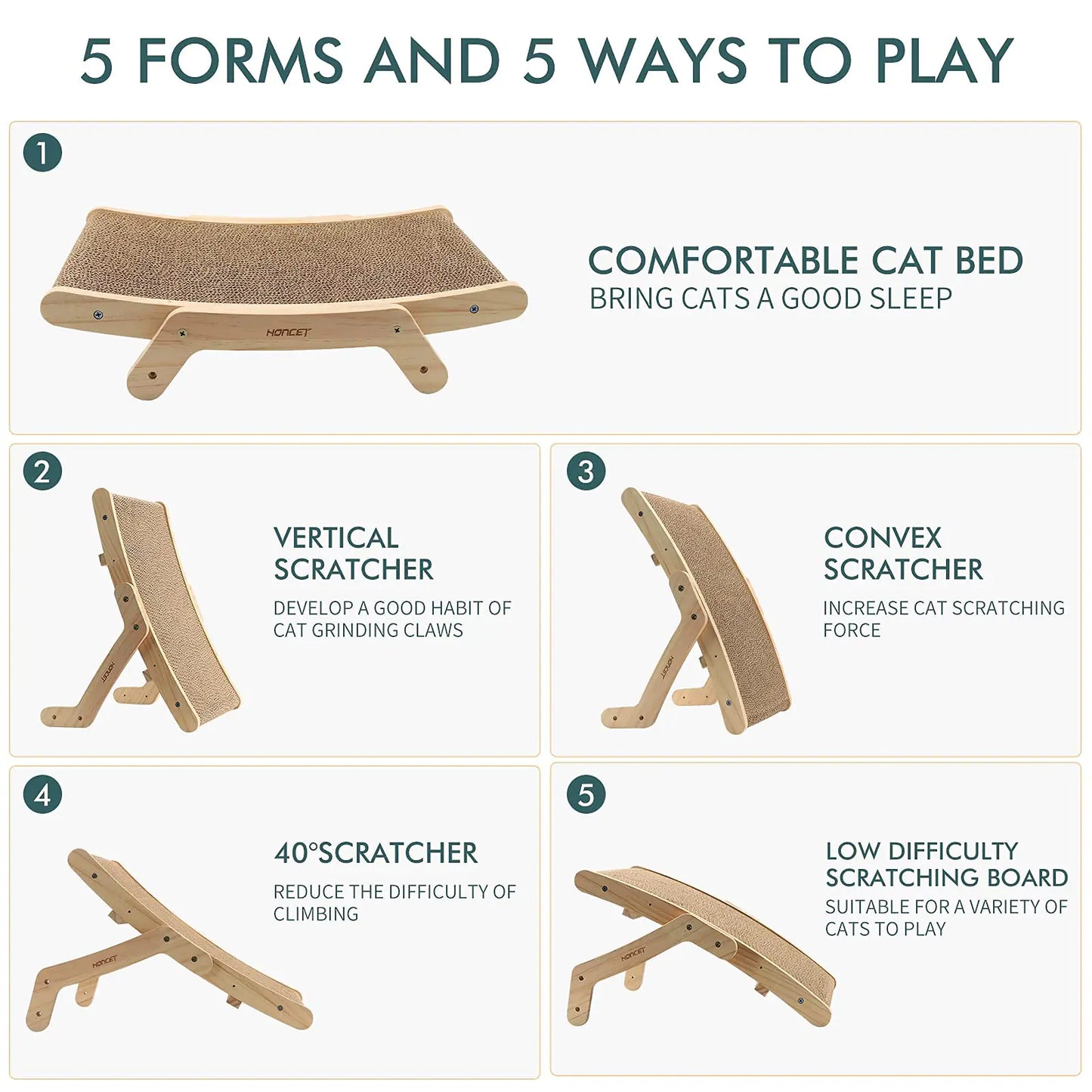 Sustainable Wooden Cat Scratcher