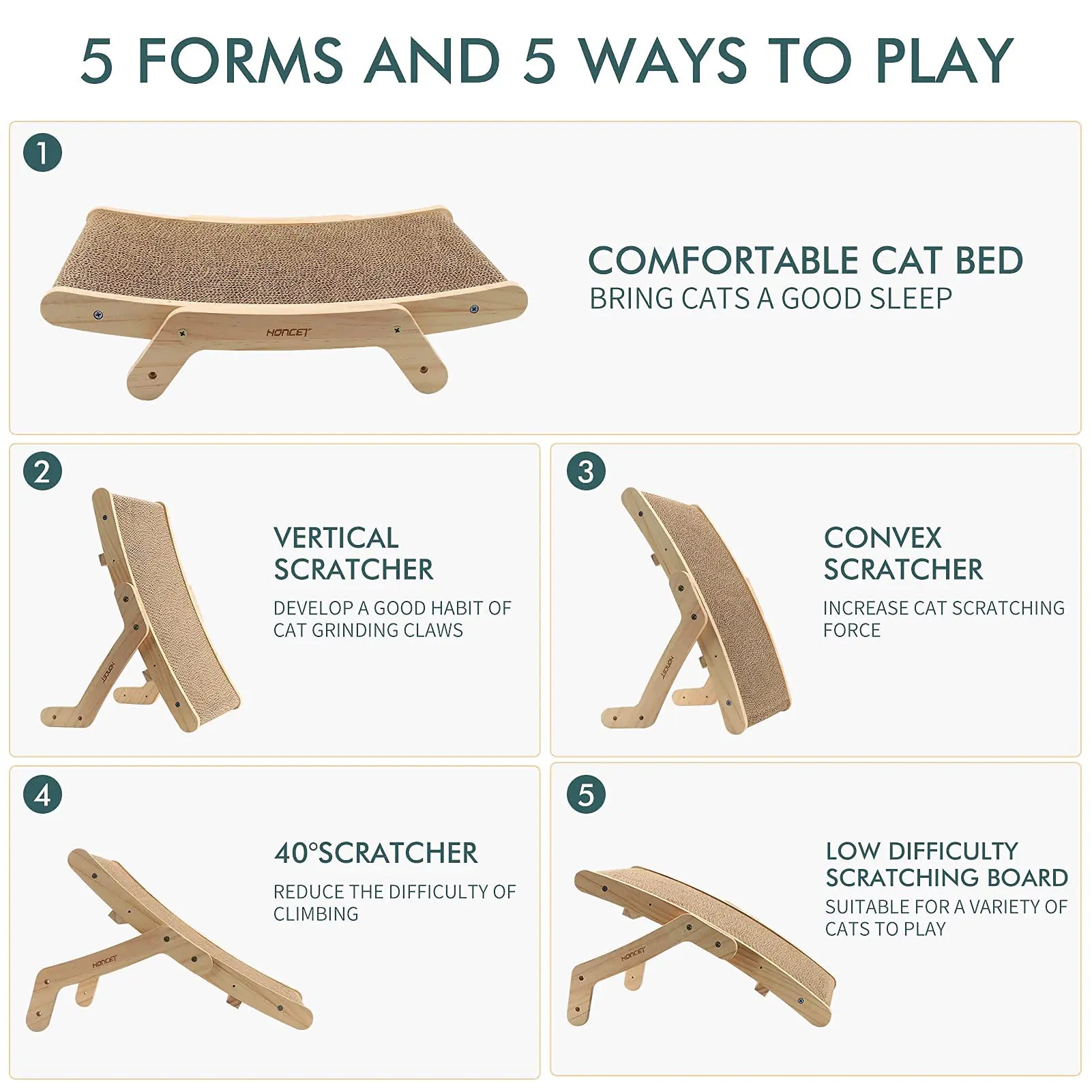 Sustainable Wooden Cat Scratcher