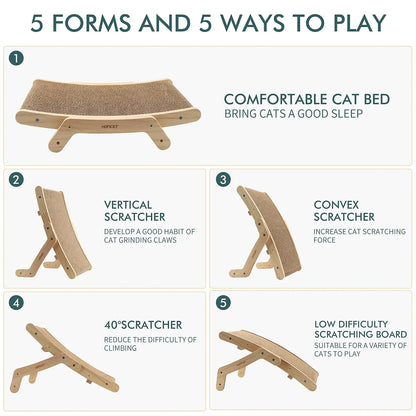 Sustainable Wooden Cat Scratcher