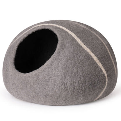 Mewoofun Handcrafted Felt Cat Bed Cave with Mouse Toy - Premium Wool Material - Suitable for Indoor Cats