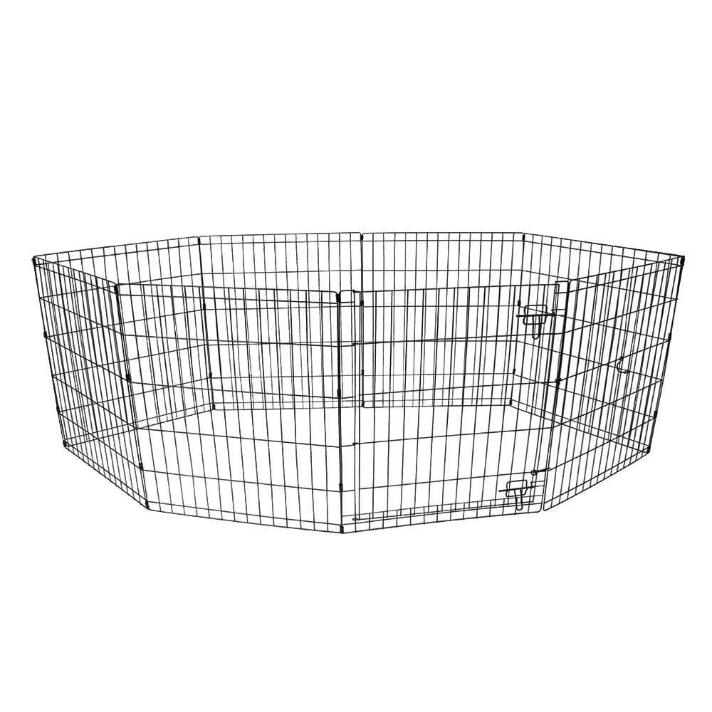 , 8-Panel Indoor & Outdoor Pet Exercise Play Pen with Door, 18"H