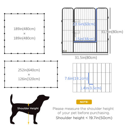 24 Panel Metal Exercise Pen with Door