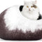 Handcrafted Felted Wool Cat Cave Bed for Cat and Kittens - Felted from 100% Natural Wool (Coffee Petals)