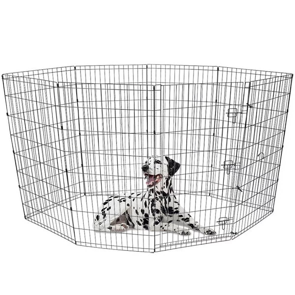 8-Panel Pet Exercise Play Pen with Door, 48" H