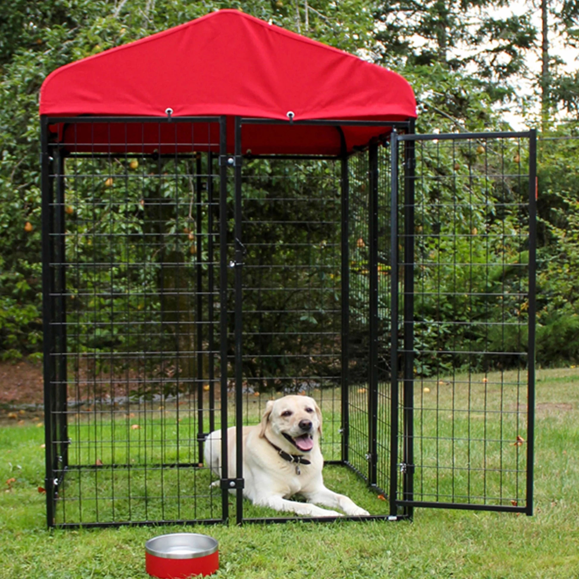 Uptown Large Outdoor Covered Kennel Heavy Duty Dog Fence Pen