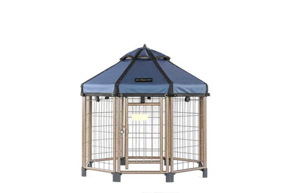 Dog Kennel Play Pen with Market Top Canopy