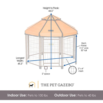 Dog Kennel Play Pen with Market Top Canopy