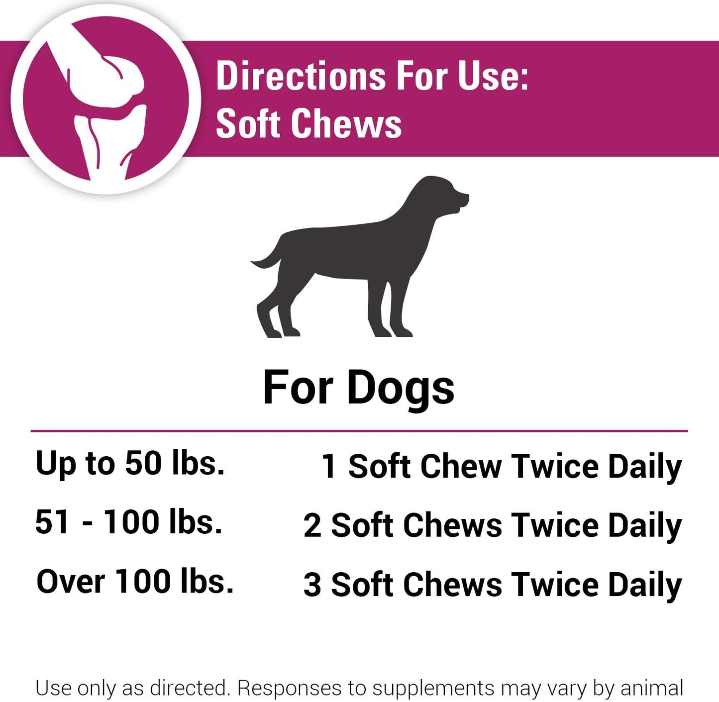 Pain plus Extra Strength Health Supplement for Dogs - 120 Soft Chews