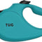 Monochrome 360° Tangle-Free Retractable Dog Leash | 16 Ft Strong Nylon Tape (Small, Aqua)