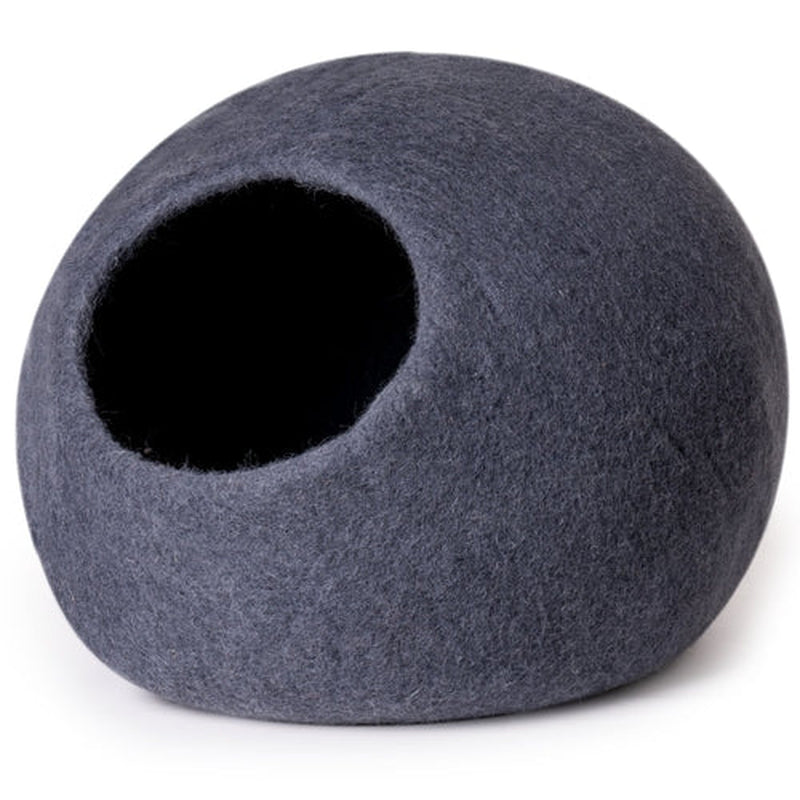 Mewoofun Handcrafted Felt Cat Bed Cave with Mouse Toy - Premium Wool Material - Suitable for Indoor Cats